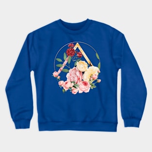 Circular Flower Frame - Yellow/Pink/Red Crewneck Sweatshirt